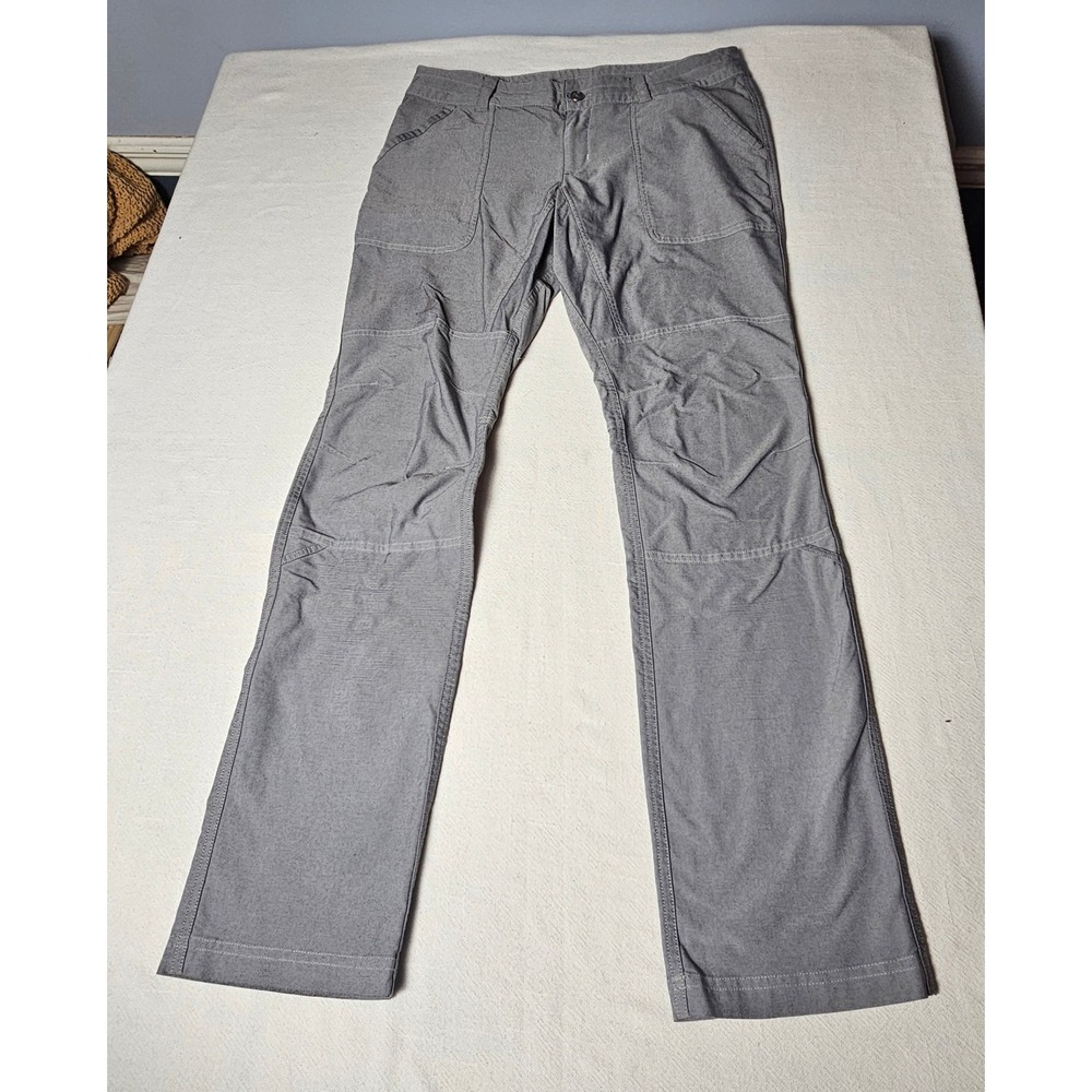 Columbia Gray Outdoor Hiking Pants Womens Size 8 Long Articulated Knee Straight